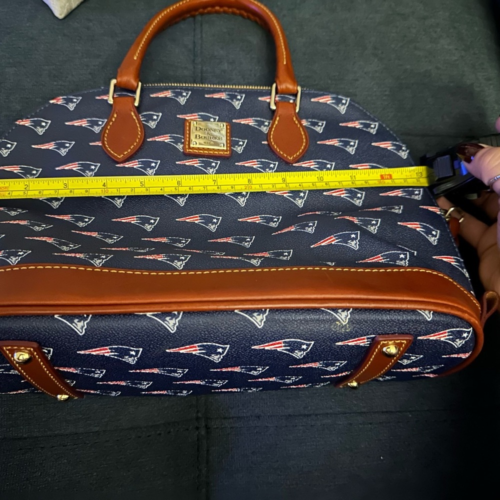 Dooney & Bourke Navy and Brown Satchel - Picture 5 of 6